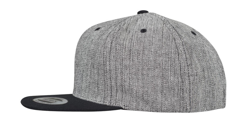 Casquette Flexfit Melange Solid Snapback noir chiné / noir