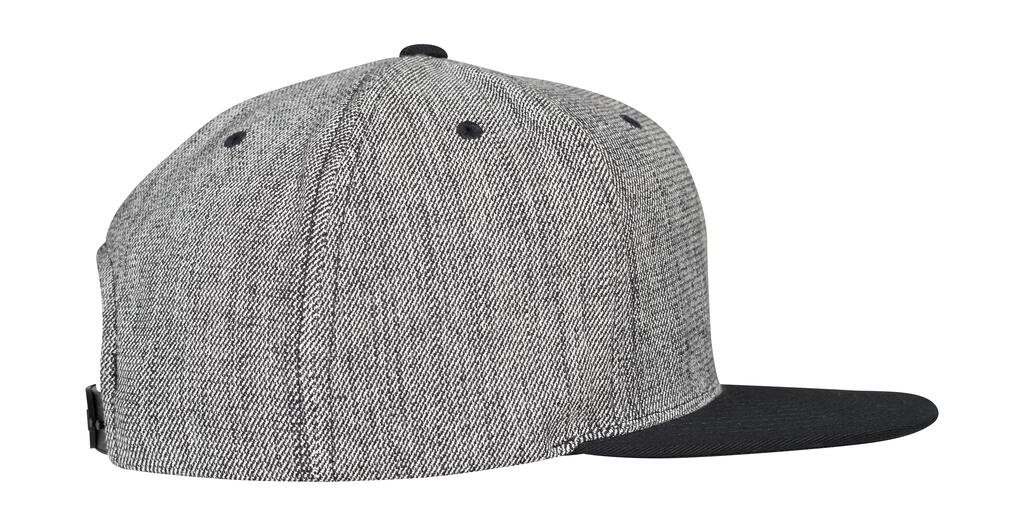 Casquette Flexfit Melange Solid Snapback noir chiné / noir