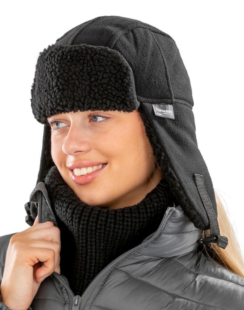 Chapeau Result Winter Essentials Thinsulate Sherpa Hat noir