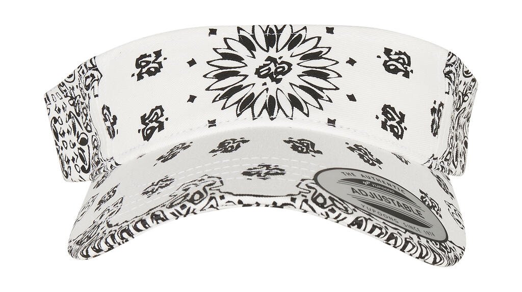 Casquette Flexfit Visor Bandana Print blanc