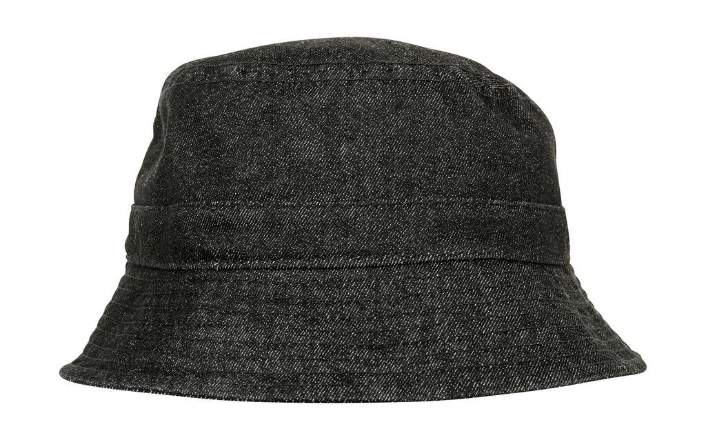 Bob Flexfit Denim Bucket Hat noir / gris