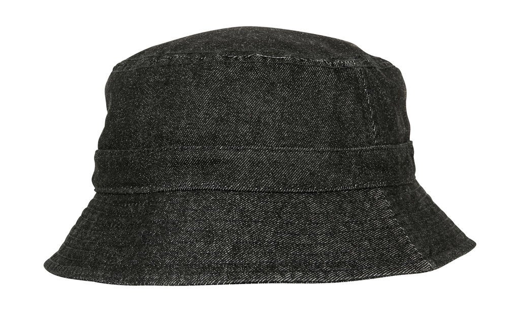 Bob Flexfit Denim Bucket Hat noir / gris