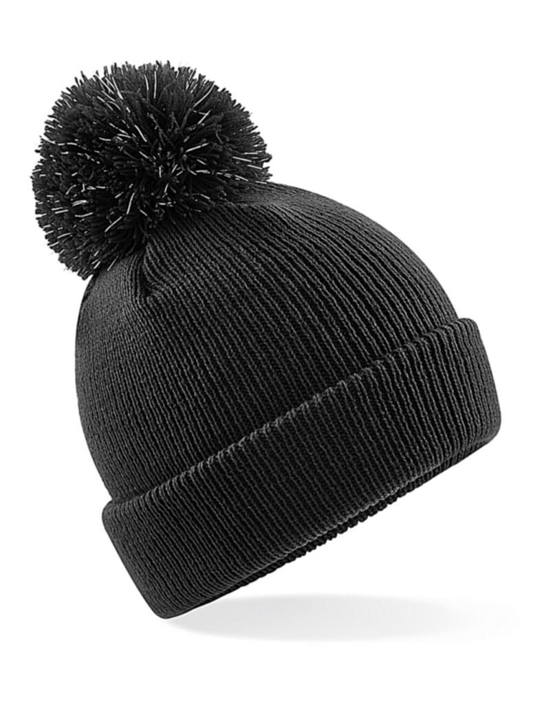 Vêtement haute visibilité Beechfield Bonnet réfléchissant Bobble Junior noir
