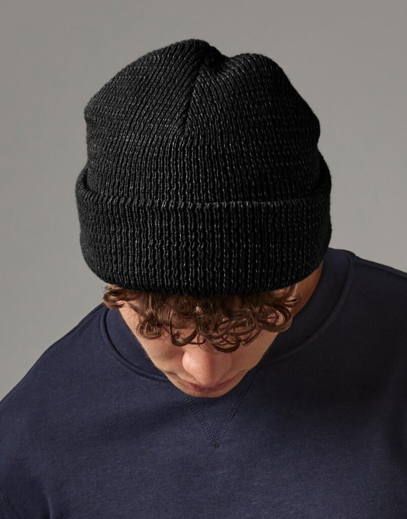Vêtement haute visibilité Beechfield Bonnet réfléchissant noir