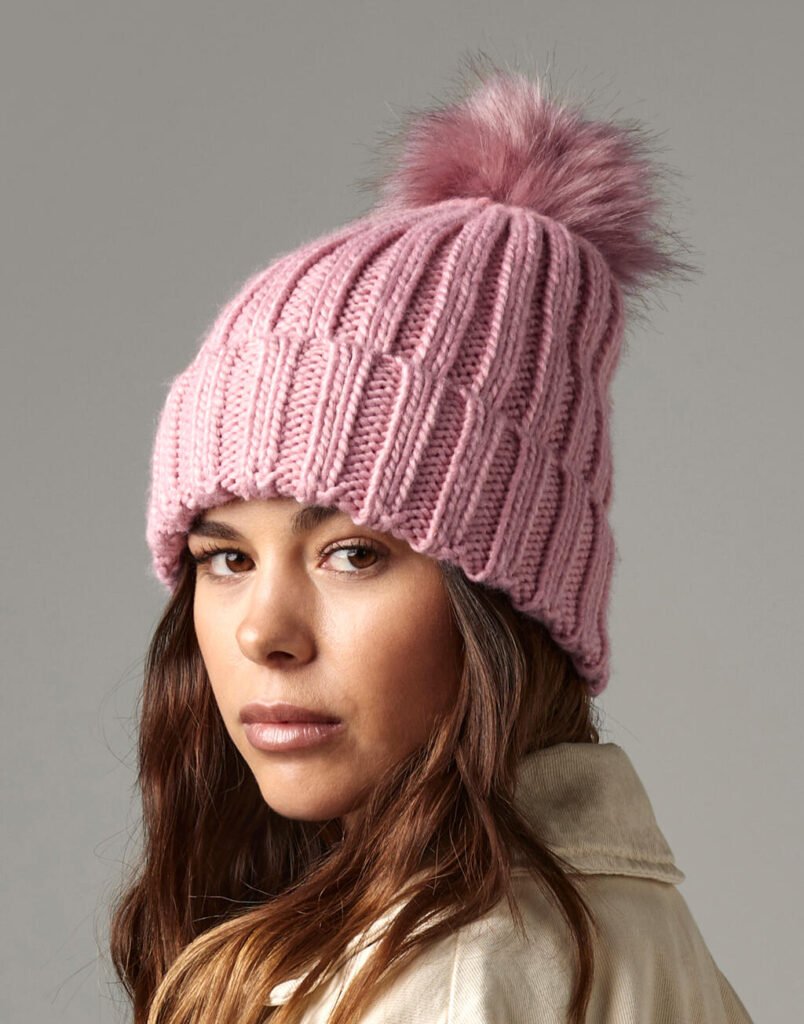 Bonnet Beechfield Bonnet Chunky Pop Pom Verbier