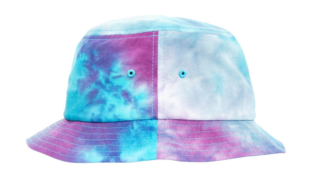 Bob Flexfit Festival Print Bucket Hat purple turquoise