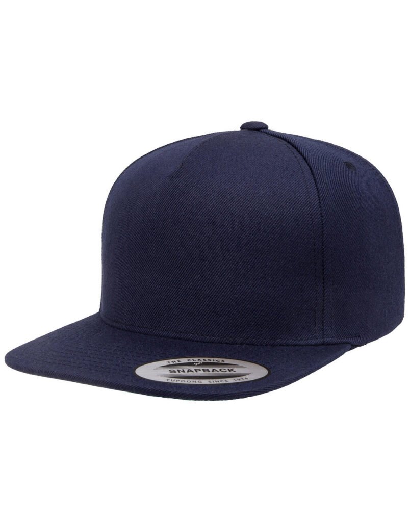 Casquette Flexfit Premium 5 Panel Snapback marine