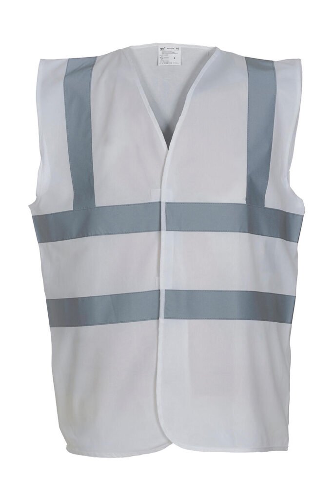 Gilet haute visibilité Yoko Fluo 2 Band+Brace Waistcoat blanc