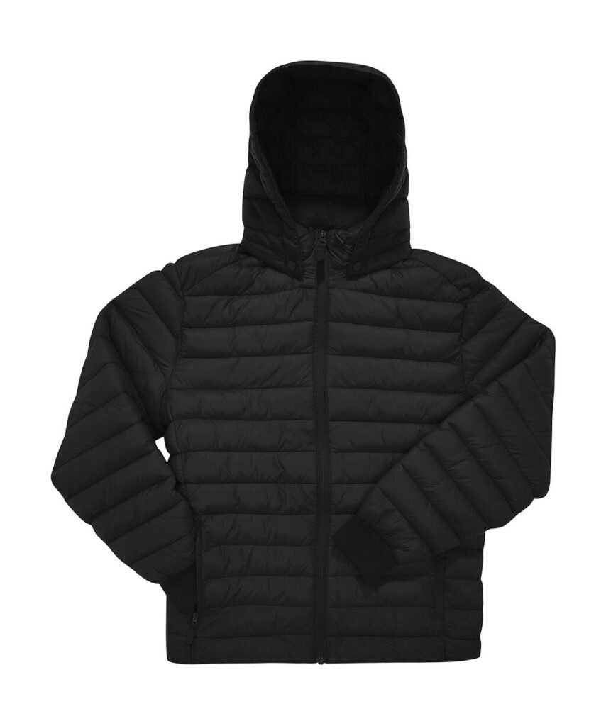 Sweat à capuche B&C Outerwear Reset Puffer noir