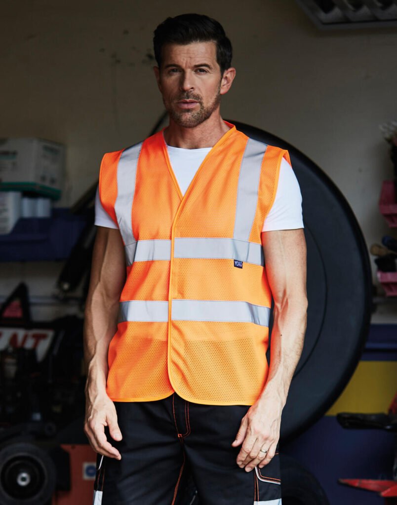 Veste Yoko Fluo Open Mesh Waistcoat orange fluo