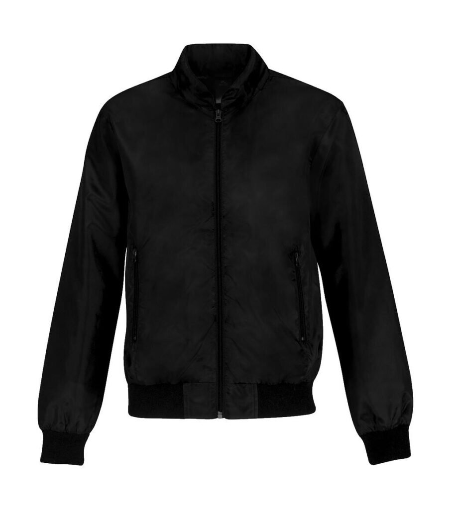 Sweat à capuche B&C Outerwear Trooper noir / cobalt blue