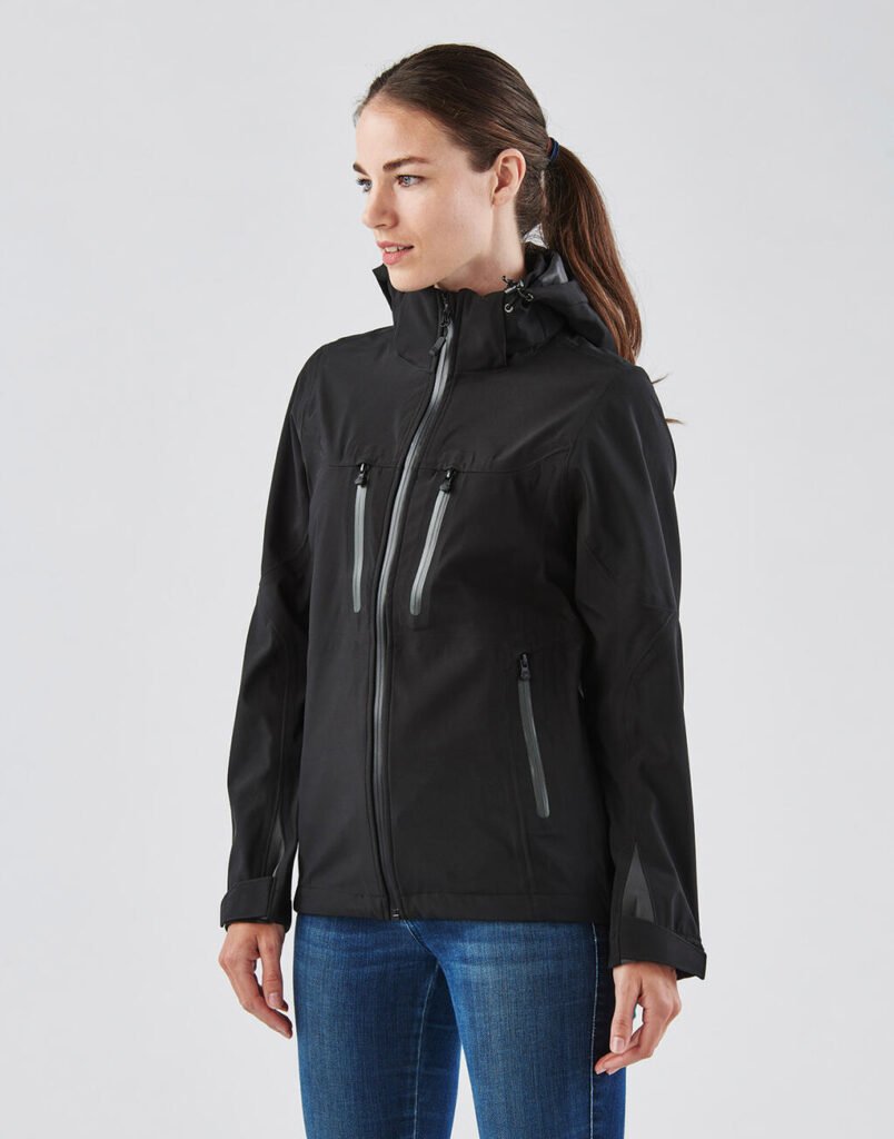 Sweat à capuche Stormtech Patrol Softshell noir / carbon