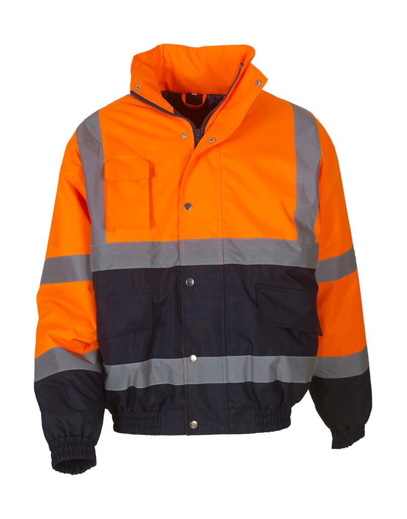 Vêtement haute visibilité Yoko Fluo 2-Tone Bomber orange fluo / marine