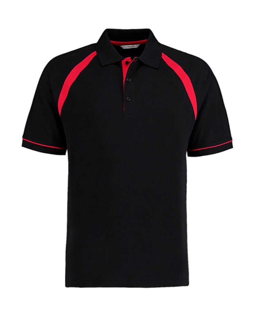 Polo Kustom Kit Classic Fit Oak Hill noir / orange