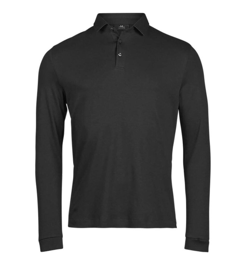 Polo manches longues Tee Jays Pima Cotton Long Sleeve noir