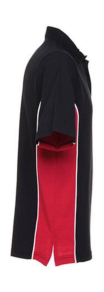 Polo Kustom Kit Classic Fit Track noir / rouge / blanc