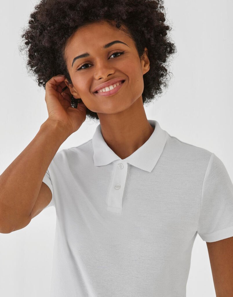 Polo B&C ID.001 Piqué blanc