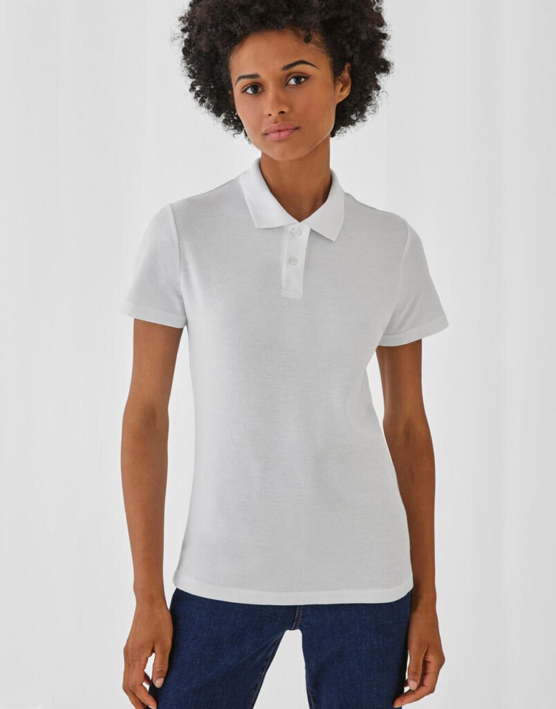 Polo B&C ID.001 Piqué blanc