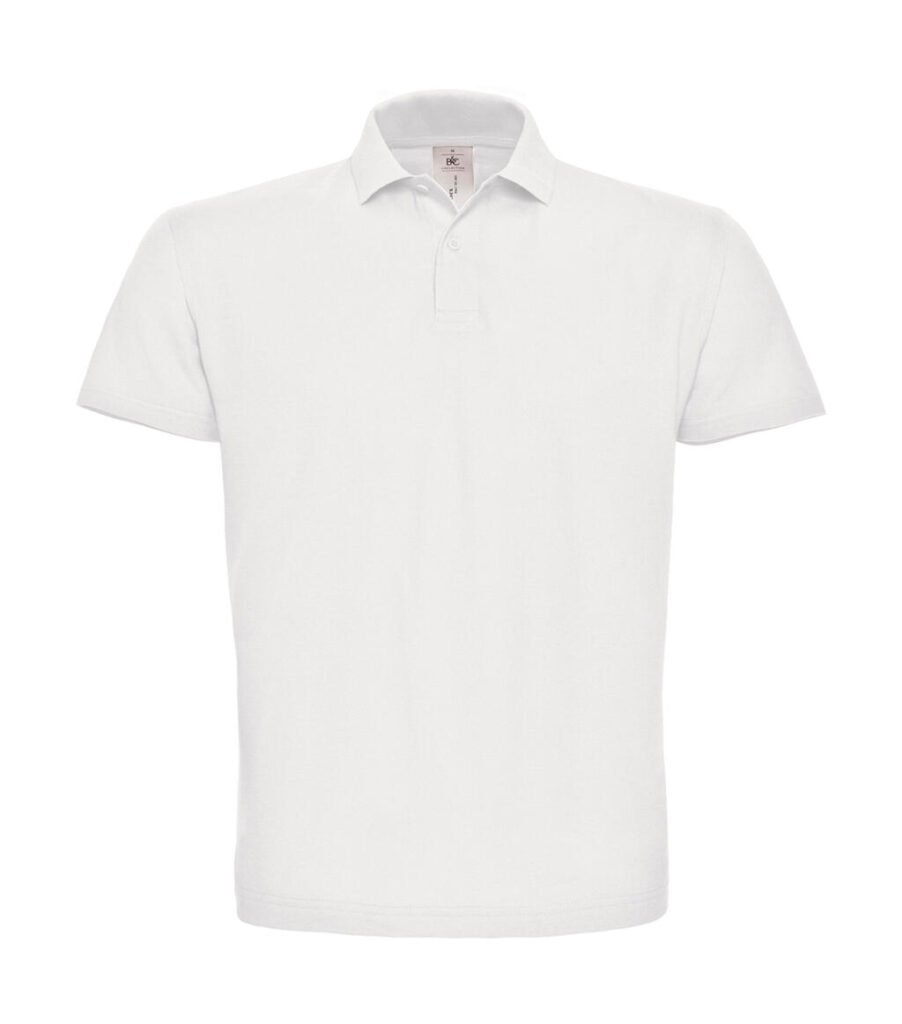 Polo B&C ID.001 Piqué blanc