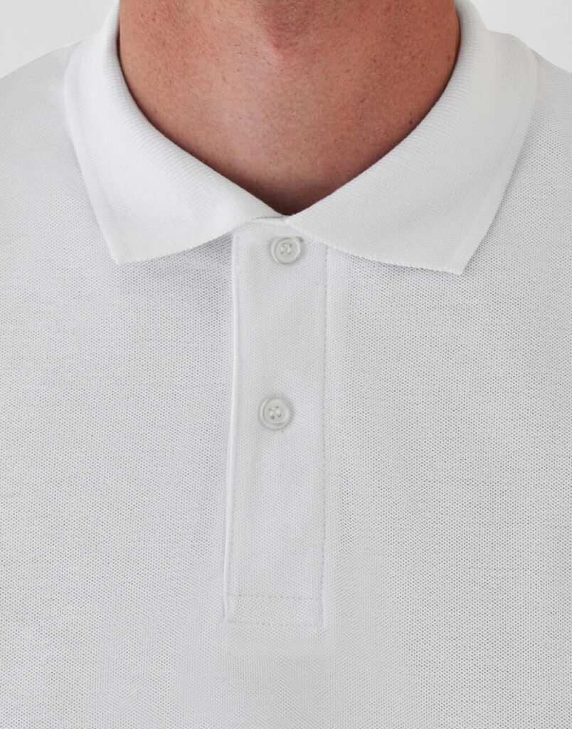 Polo B&C ID.001 Piqué blanc