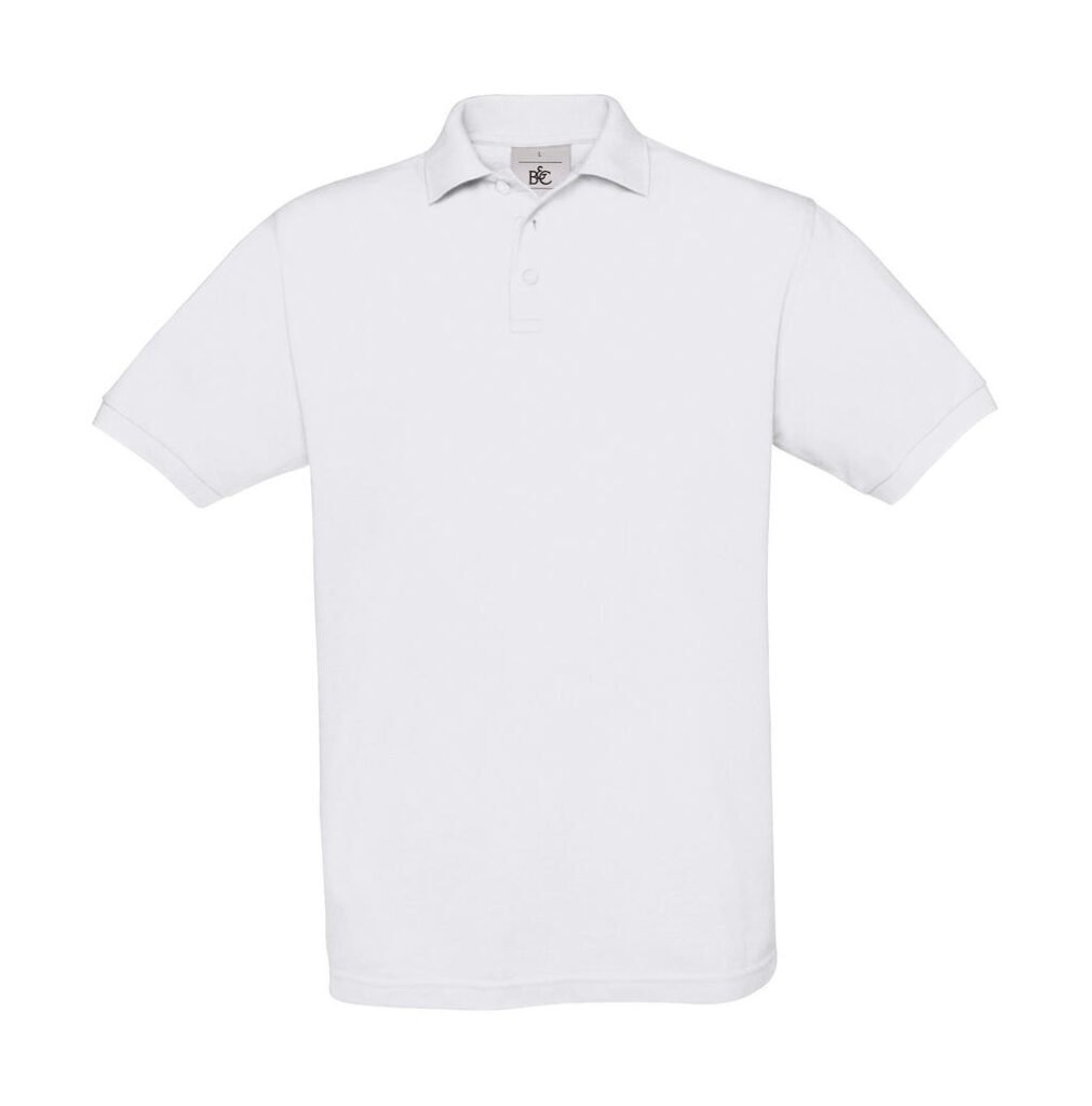 Polo B&C Safran Piqué blanc