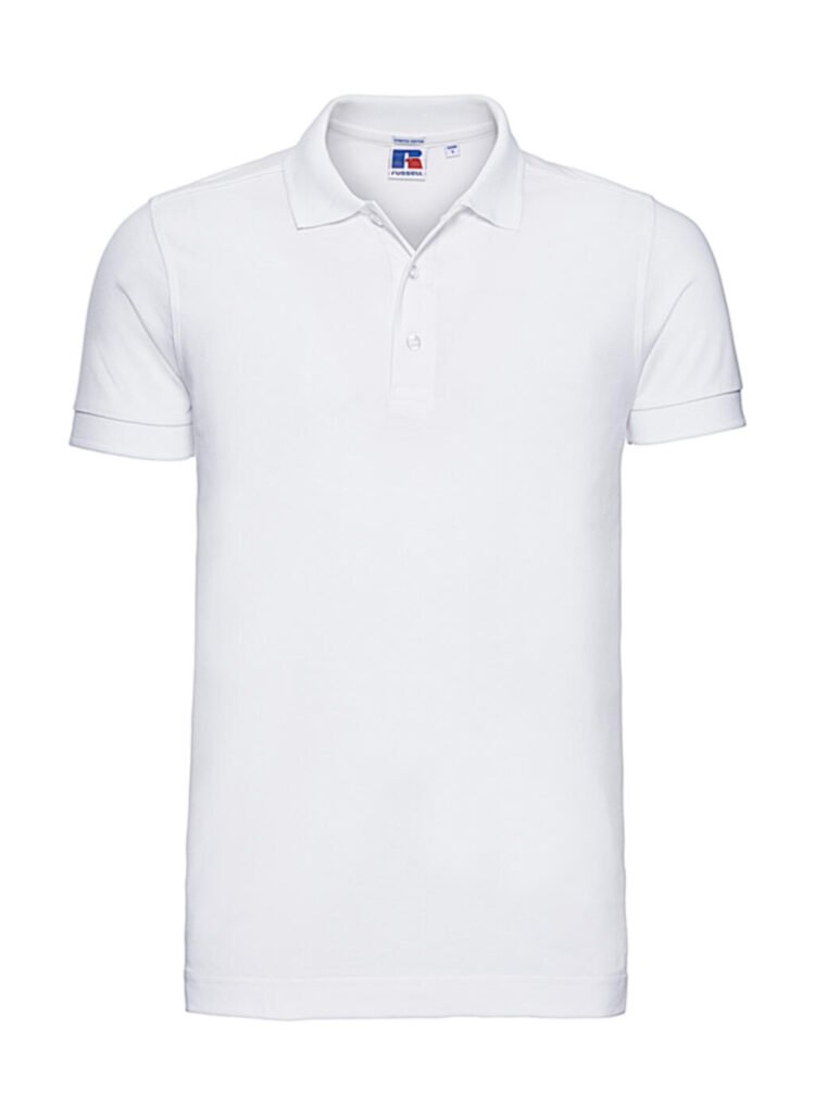Polo Russell Athletic Fitted Stretch blanc