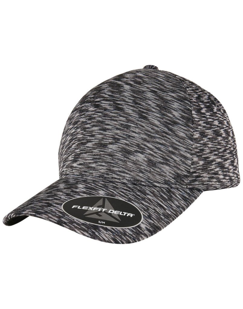 Casquette Flexfit Delta Unipanel noir chiné