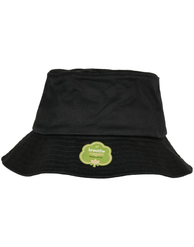 Bob Flexfit Organic Cotton Bucket Hat noir