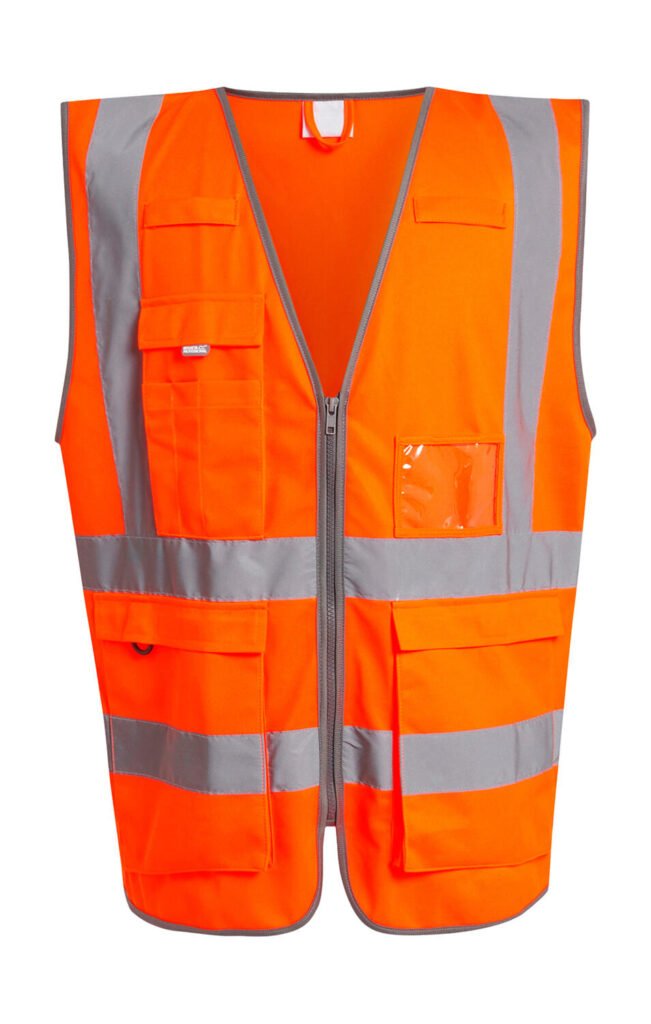 Gilet haute visibilité Regatta High Visibility Pro Hi-Vis Executive Vest jaune / bleu roi