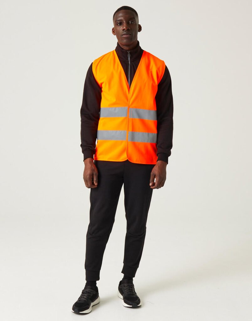 Vêtement haute visibilité Regatta High Visibility Essential Hi-Vis Easy Print Vest orange