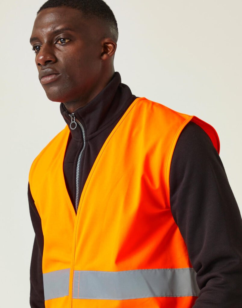 Vêtement haute visibilité Regatta High Visibility Essential Hi-Vis Easy Print Vest orange