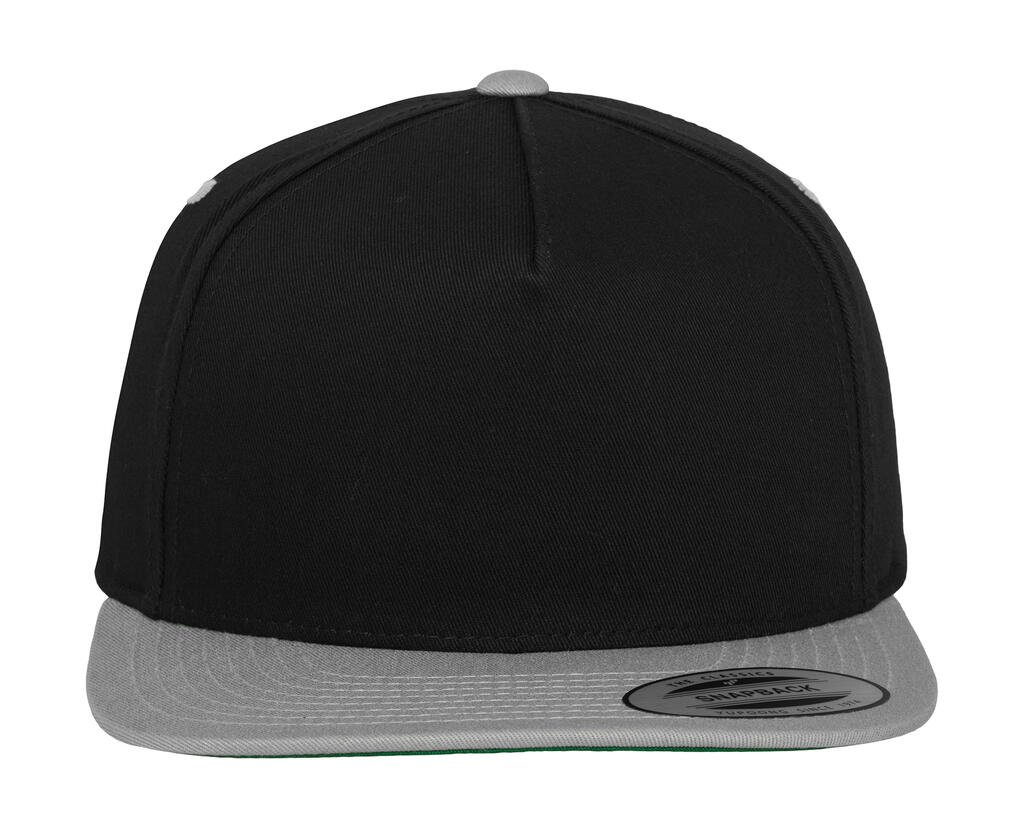 Casquette Flexfit Classic 5 Panel Snapback noir / argent