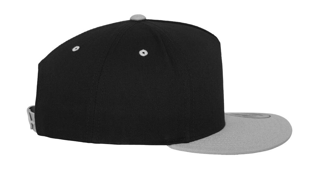 Casquette Flexfit Classic 5 Panel Snapback noir / argent