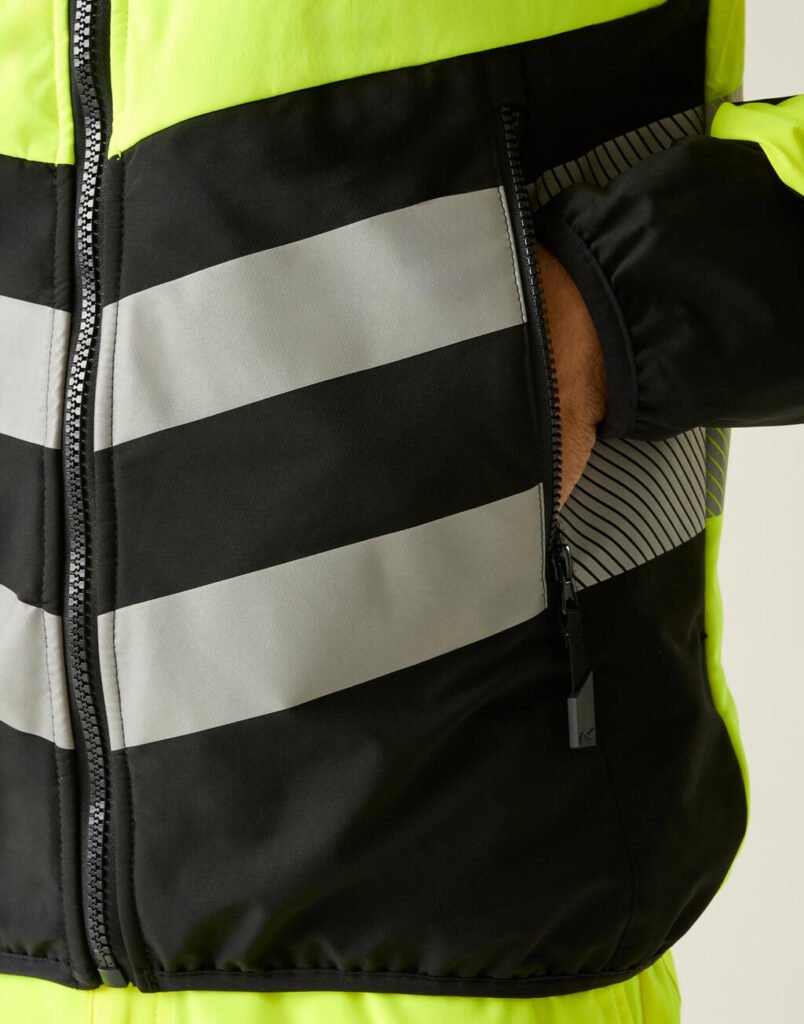 Vêtement haute visibilité Regatta Professional Hi-Vis X-Pro Hybrid noir / jaune