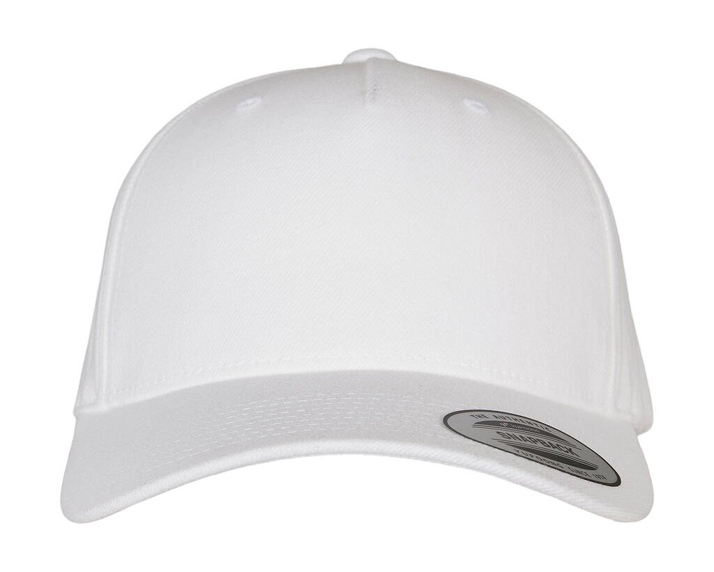 Flexfit 5-Panel Premium Curved Visor Snapback blanc
