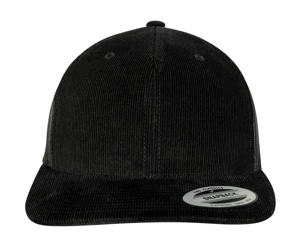 Casquette Flexfit Corduroy Retro Trucker noir