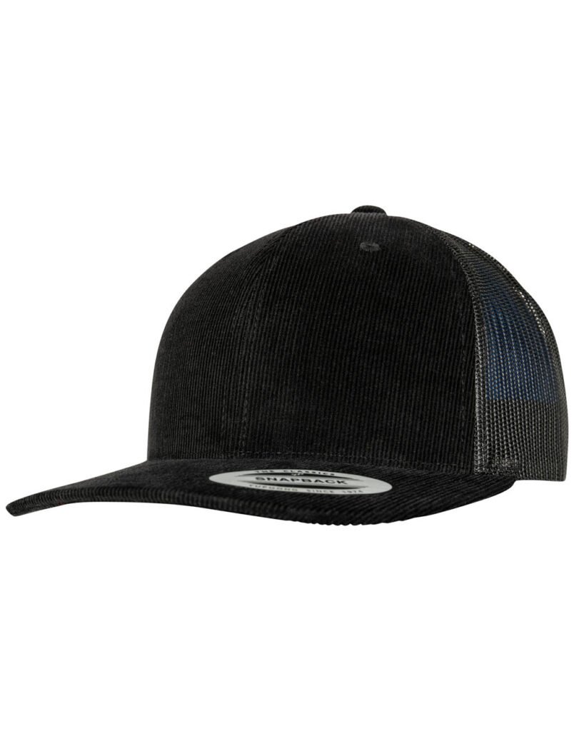 Casquette Flexfit Corduroy Retro Trucker noir