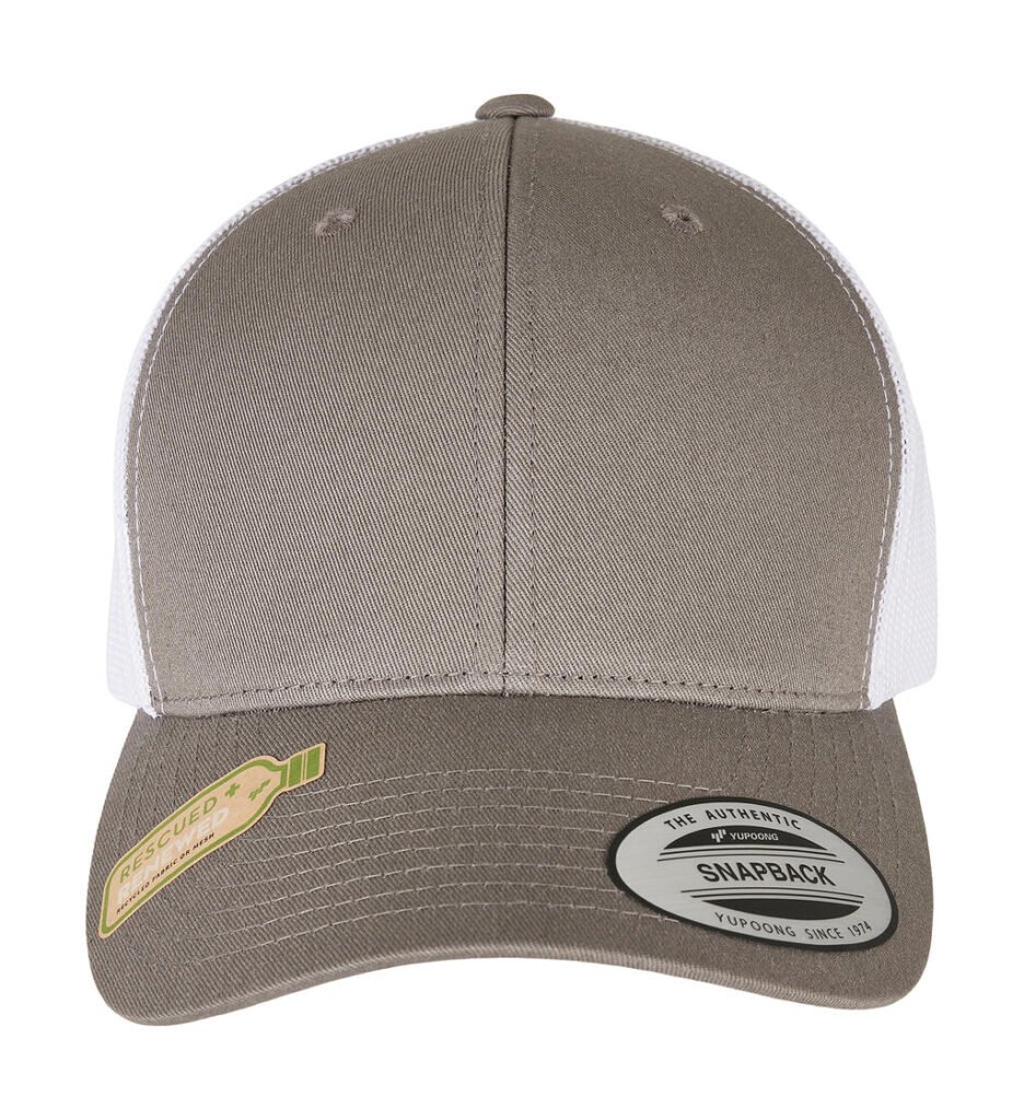 Casquette Flexfit Classics Recycled Retro Trucker 2-Tone gris / blanc