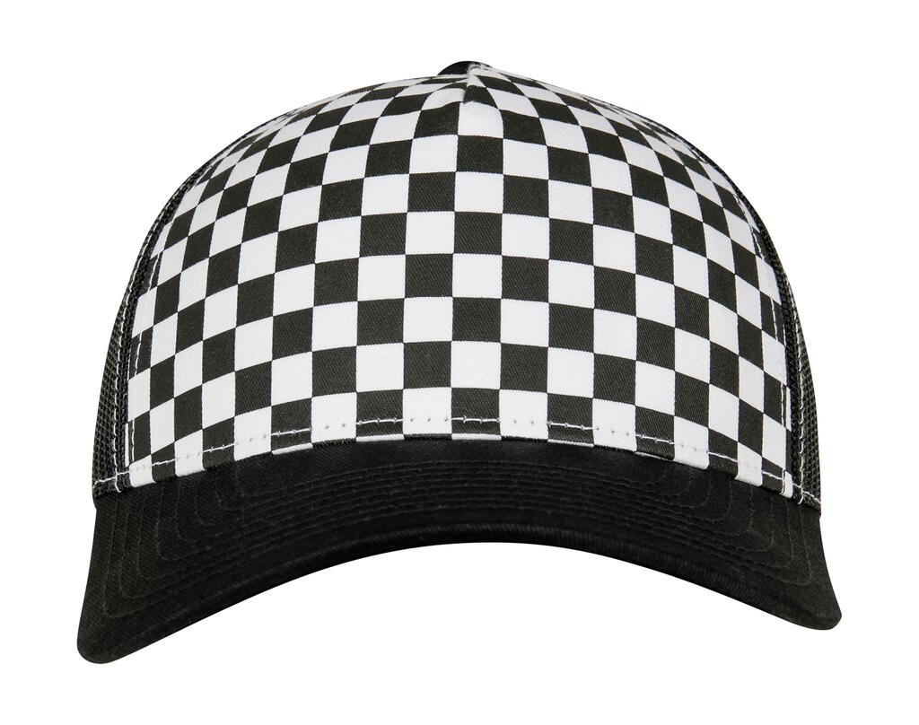 Flexfit Checkerboard Retro Trucker noir / blanc