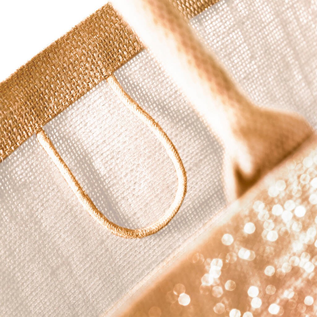 Tote bag Westford Mill Shimmer Jute Shopper naturel / or