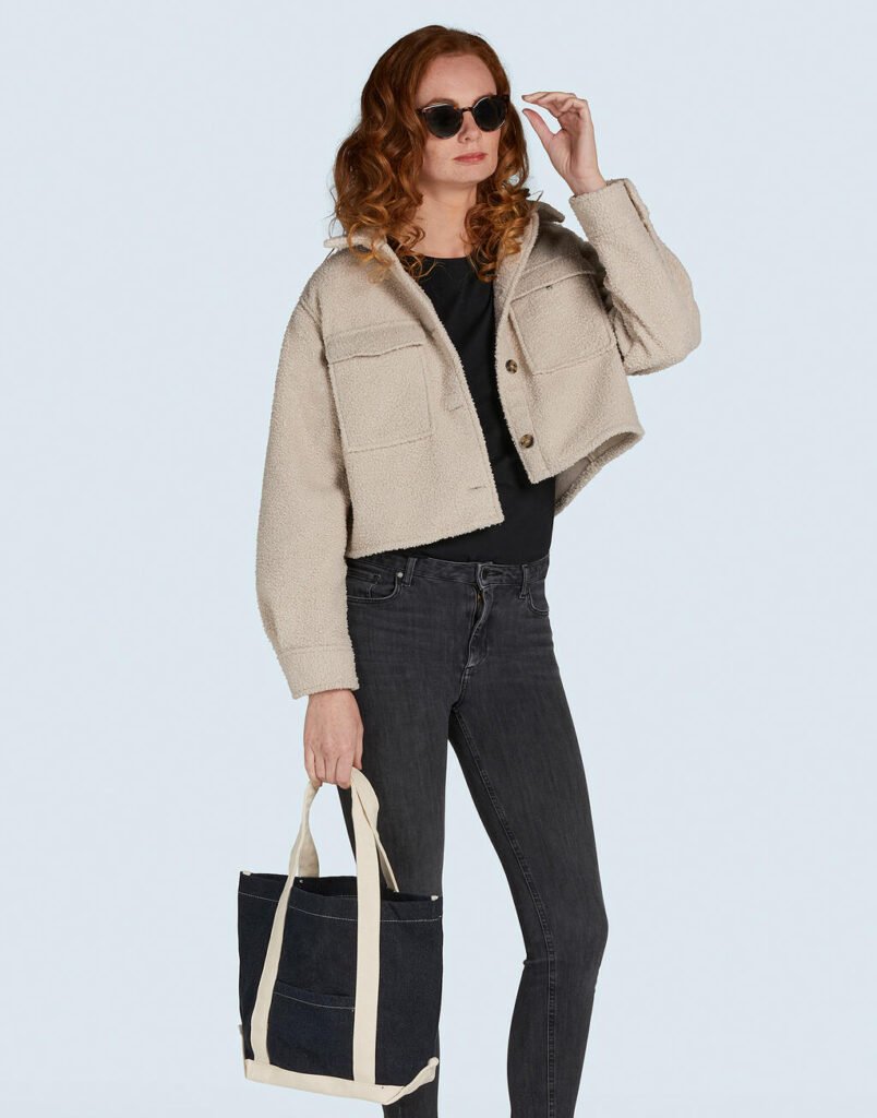 Tote bag SG Accessories - BAGS Canvas Denim Shopper black stonewash / naturel