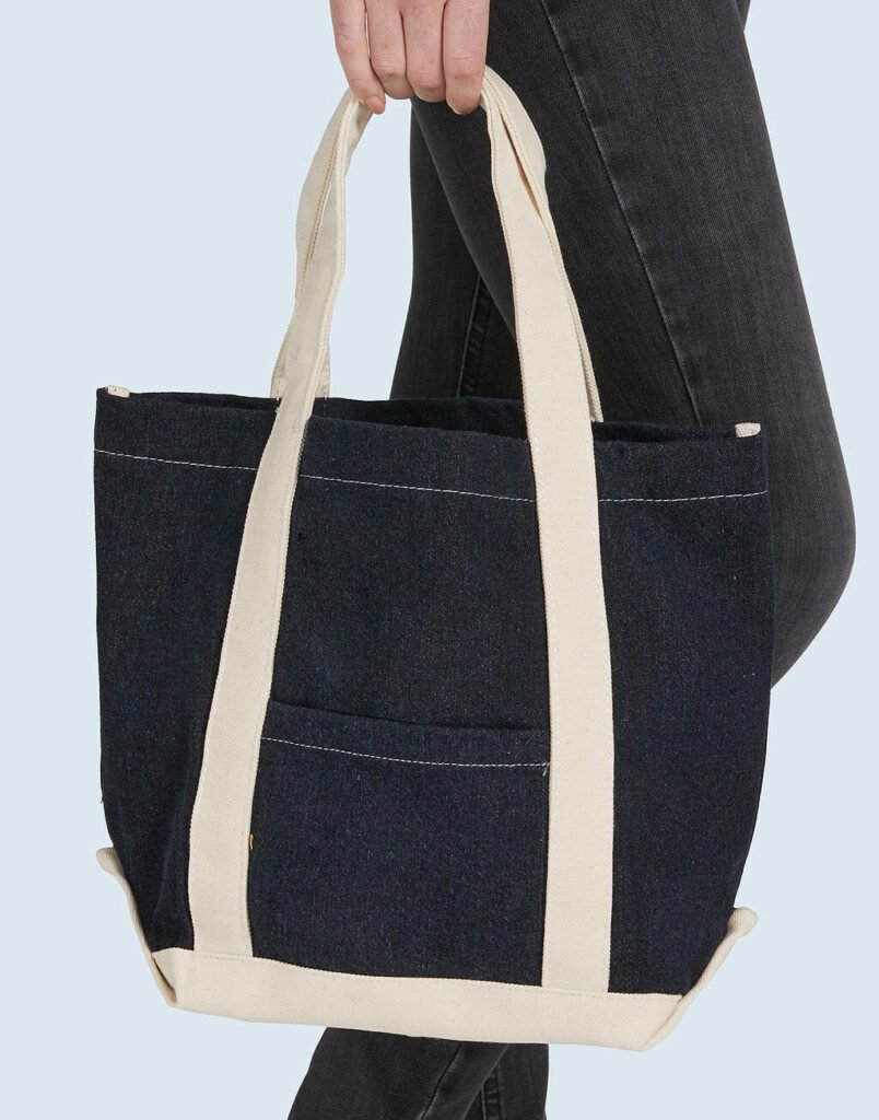 Tote bag SG Accessories - BAGS Canvas Denim Shopper black stonewash / naturel