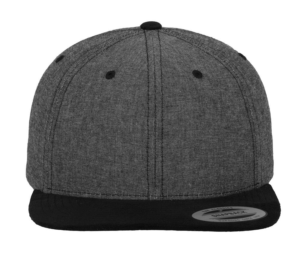 Casquette Flexfit Chambray-Suede Snapback noir / noir