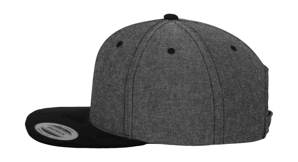 Casquette Flexfit Chambray-Suede Snapback noir / noir