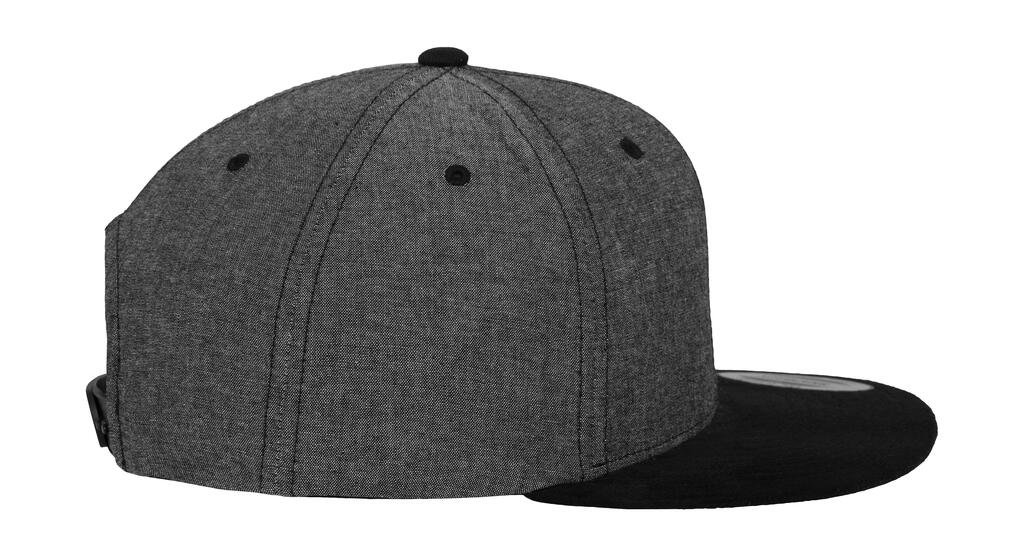 Casquette Flexfit Chambray-Suede Snapback noir / noir
