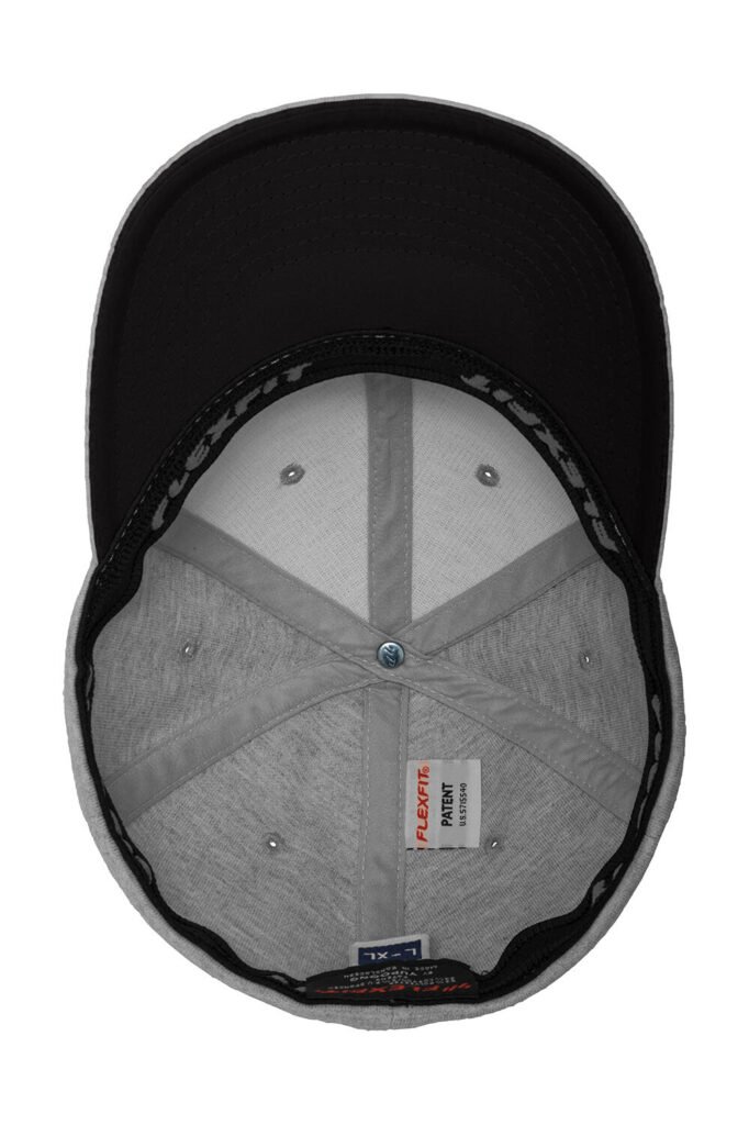 Casquette Flexfit Double Jersey 2-Tone gris / noir