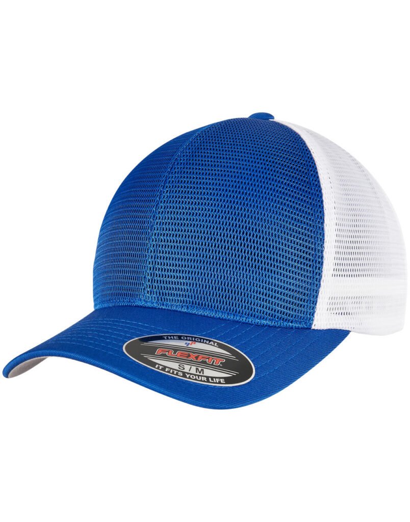 Casquette Flexfit 360 Omnimesh 2-Tone bleu roi / blanc