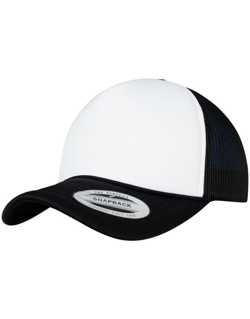 Casquette Flexfit Foam Trucker Curved Visor noir / blanc / noir