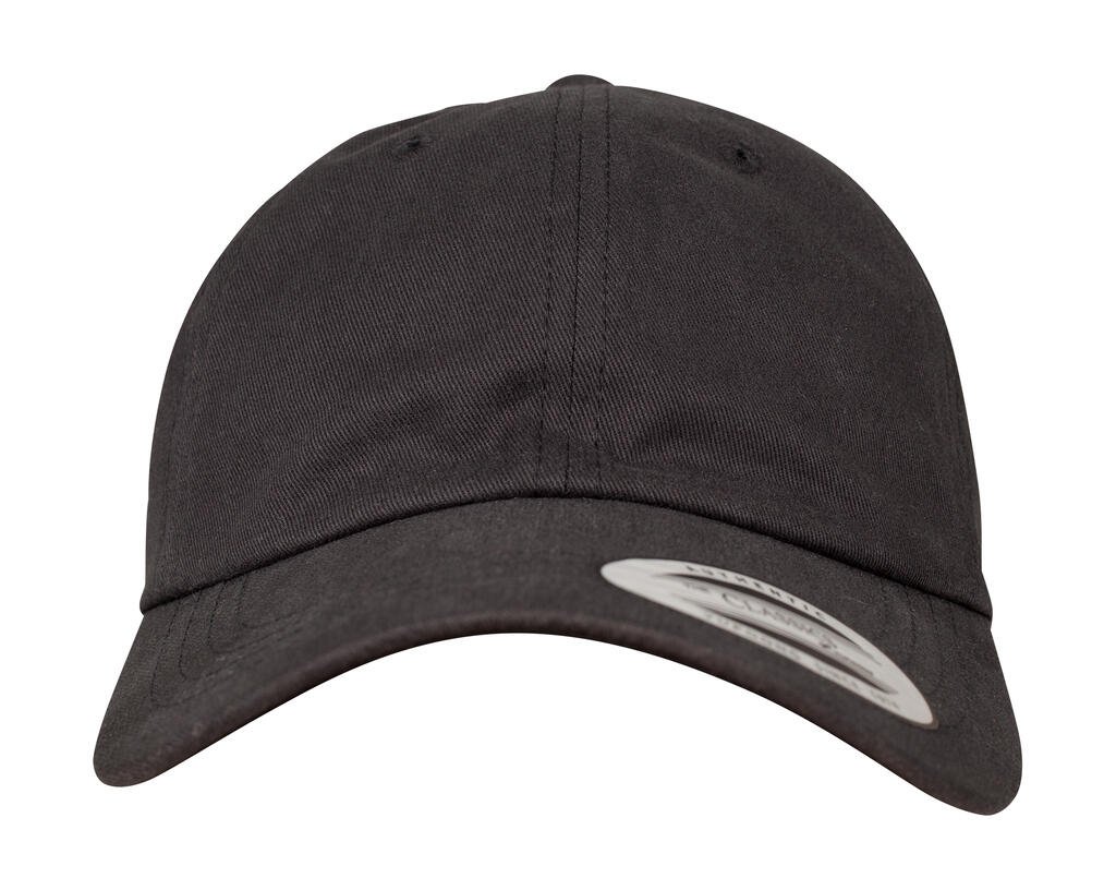 Casquette Flexfit Peached Cotton Twill Dad noir