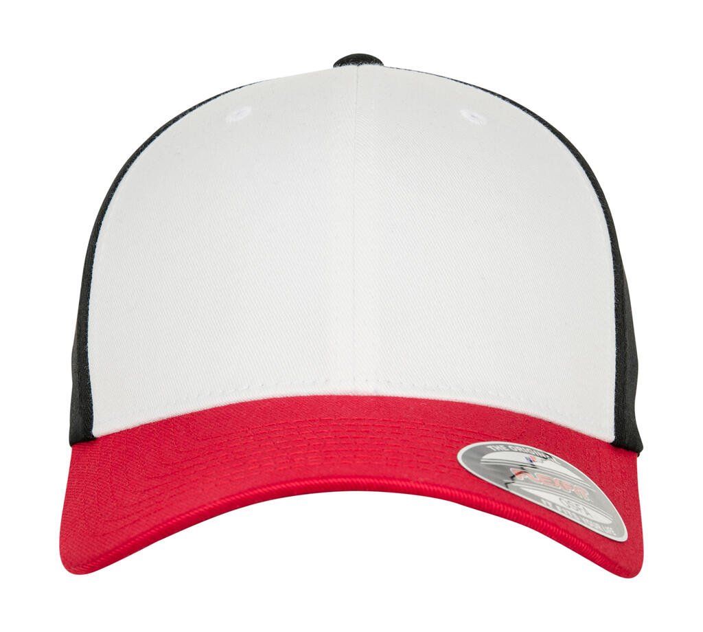 Casquette Flexfit 3-Tone Flexfit rouge / blanc / noir